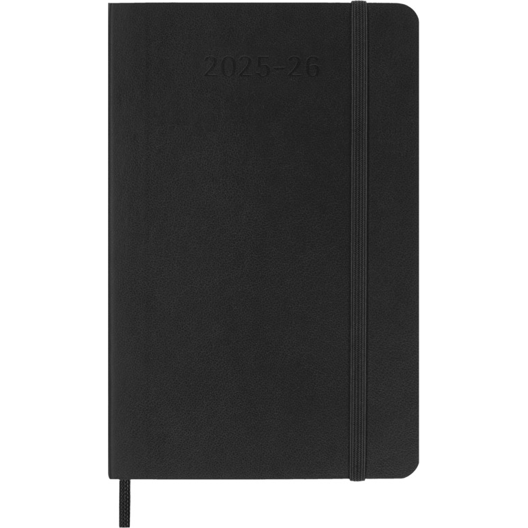 Moleskine Wochen-Notizkalender Pocket 18 Monate 2025-26 Softcover Schwarz