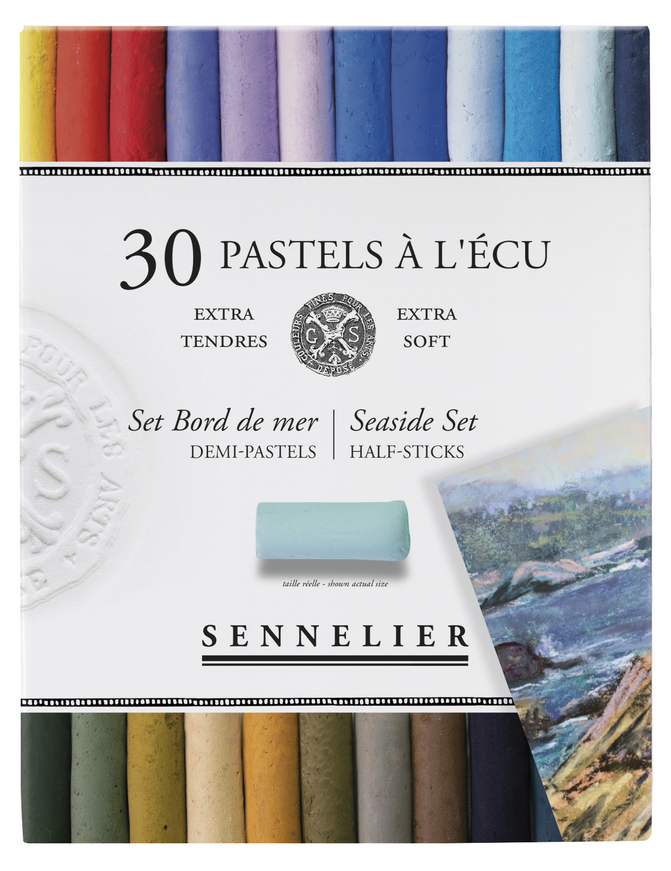 Sennelier Etui mit 30 1/2 Softpastellen Küstenlandschaft 