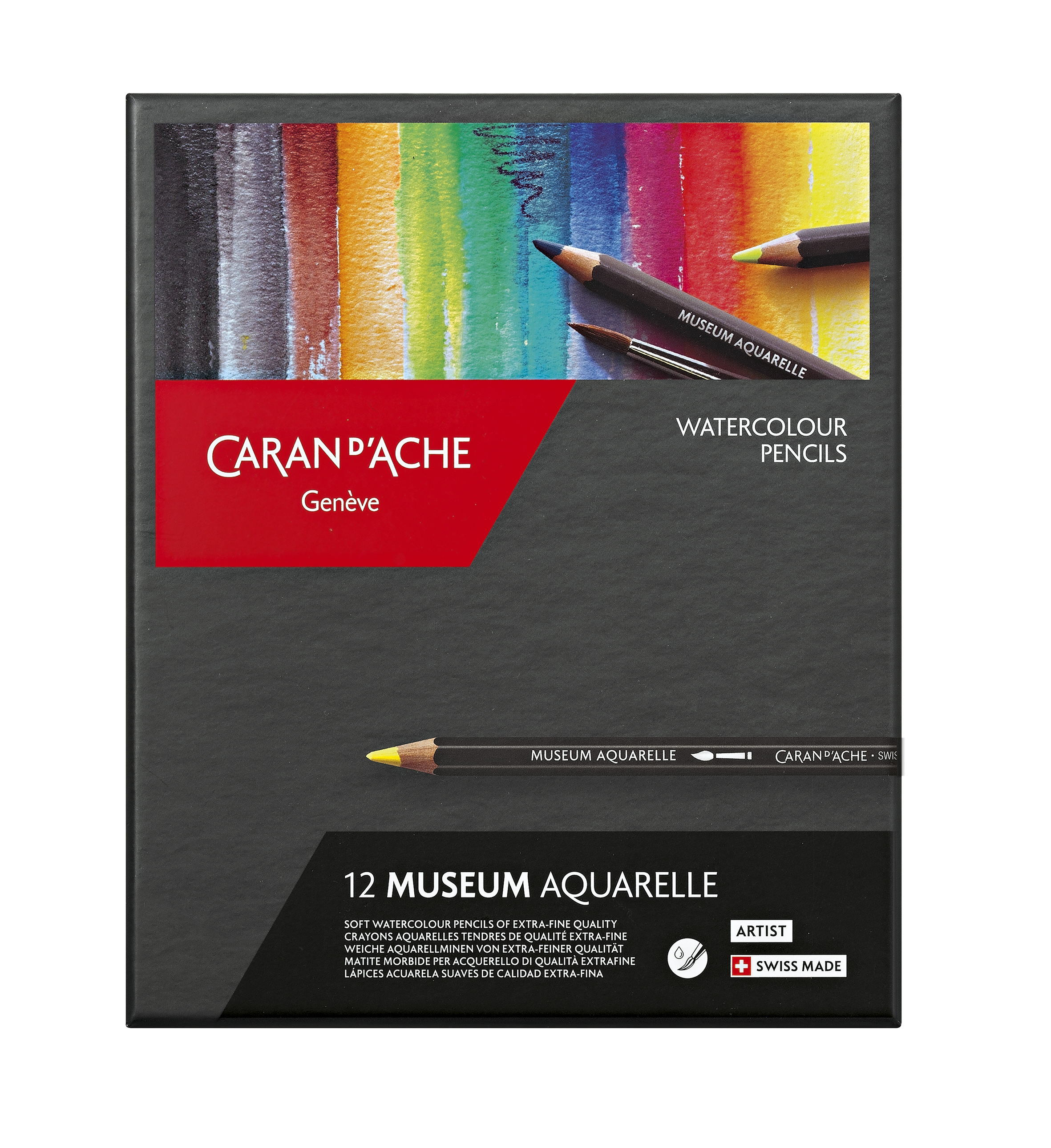 Caran d'Ache Museum Aquarelle 12er Set Kartonschachtel mit 12 Farben