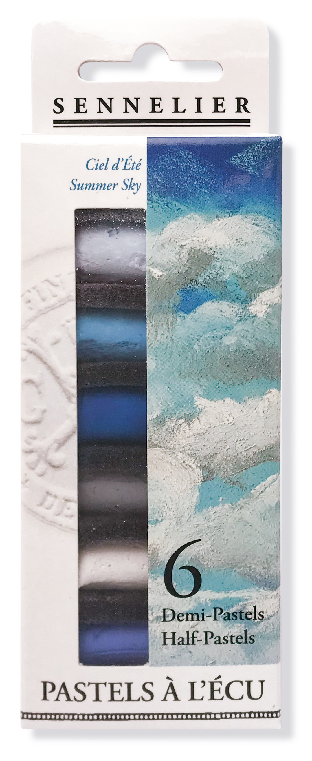 Sennelier Etui mit 6 1/2 Softpastellen ECU Sommerhimmel