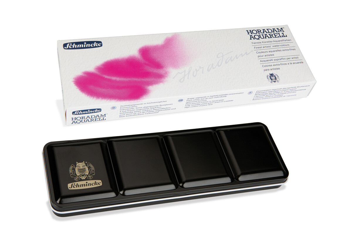 Schmincke Horadam Aquarellkasten 74424 24 1/2 Näpfchen