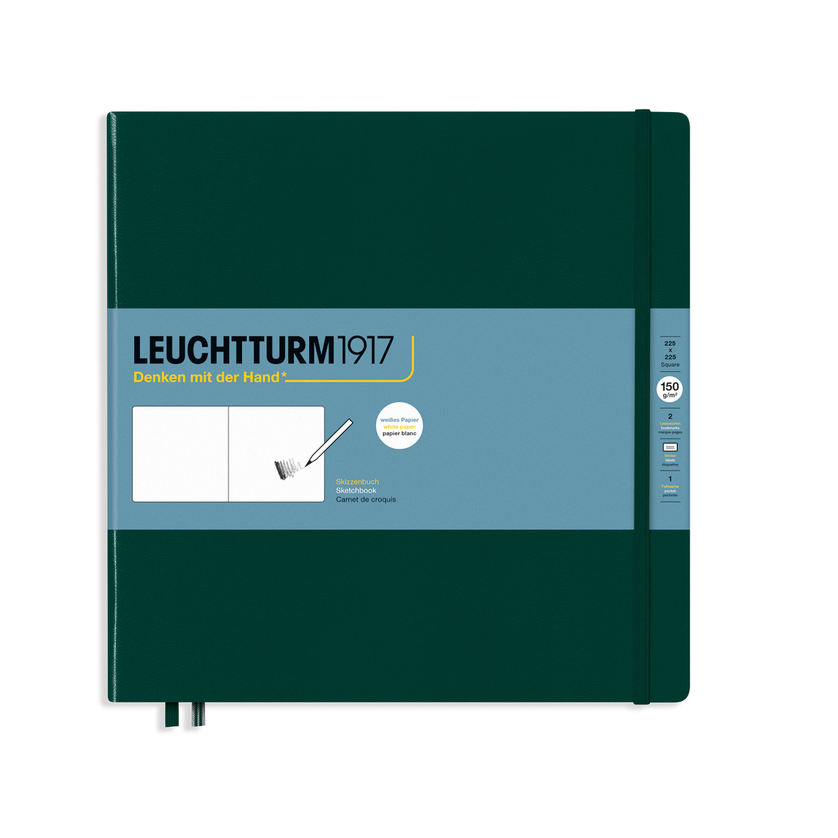 Leuchtturm Skizzenbuch Quadrat (225 x 225 mm)