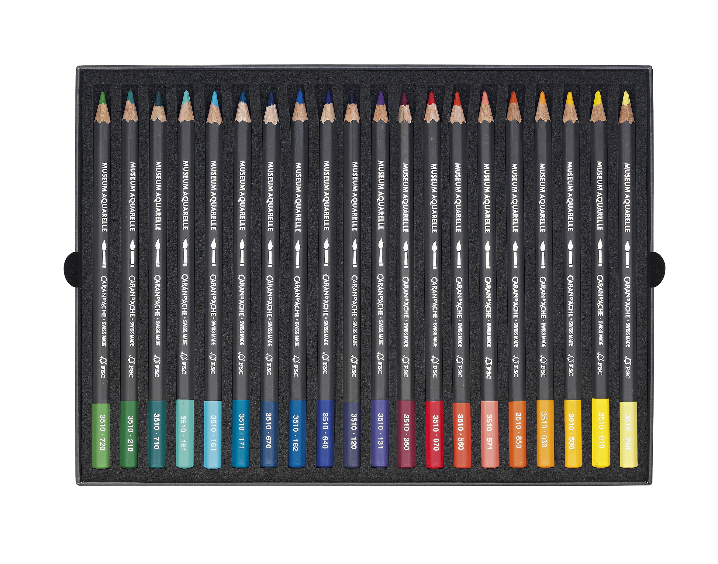 Caran d'Ache Museum Aquarelle 40er Set Kartonschachtel mit 40 Farben