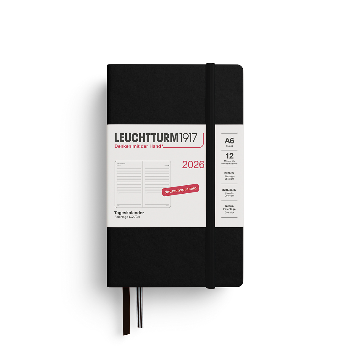 Leuchtturm Tageskalender Pocket (A6) 2026 