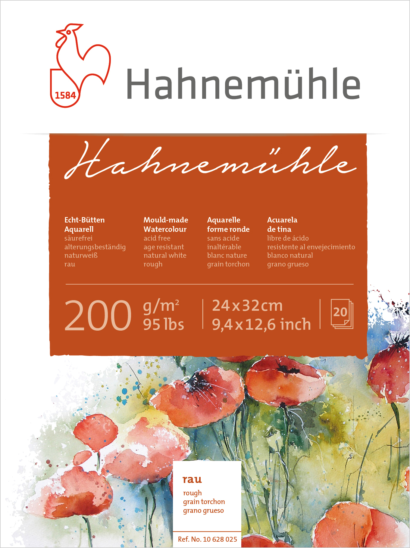 Hahnemühle 200 Aquarellpapierblock 24 x 32 cm