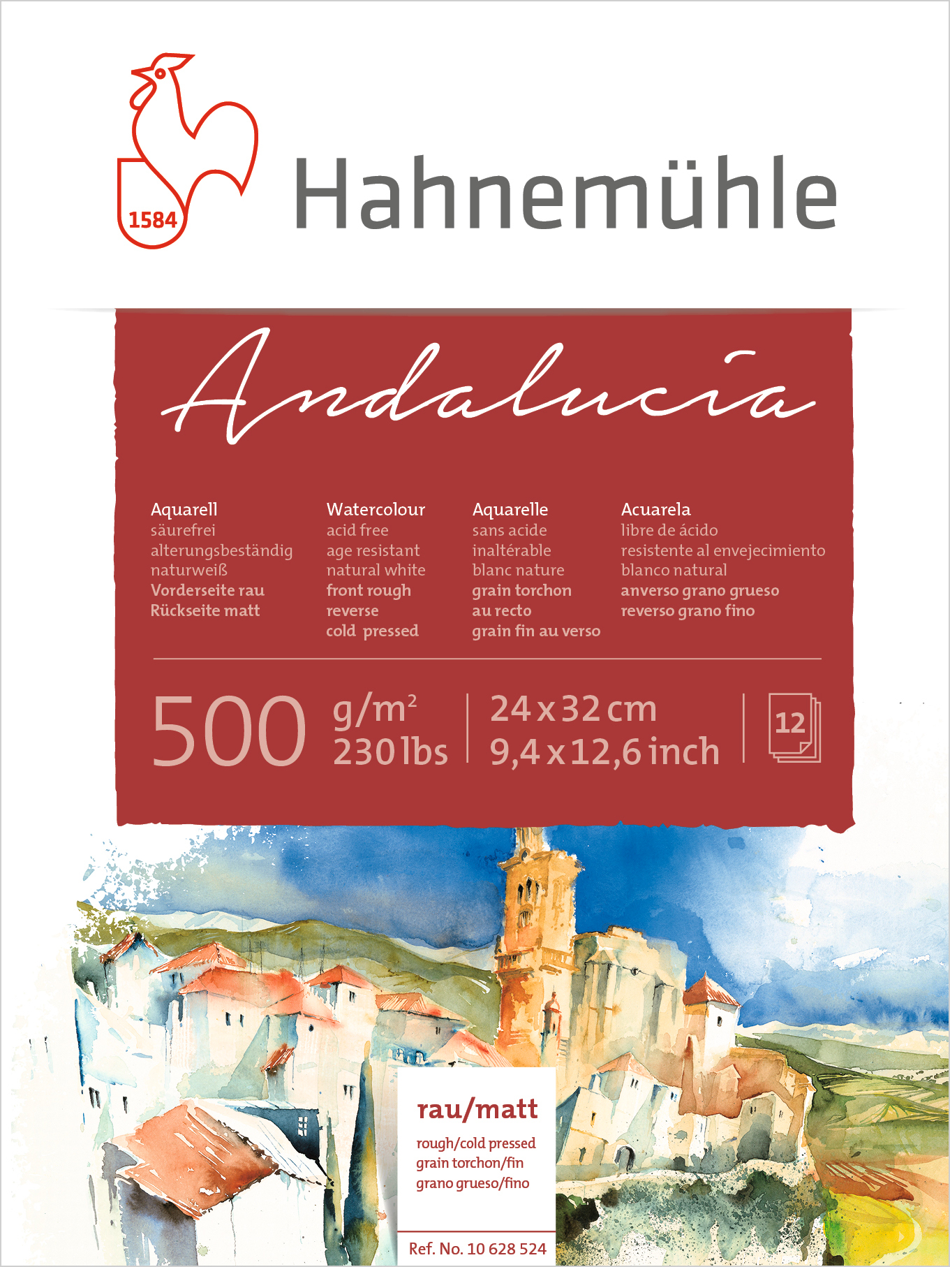 Hahnemühle Andalucia Aquarellblock 24 x 32 cm 