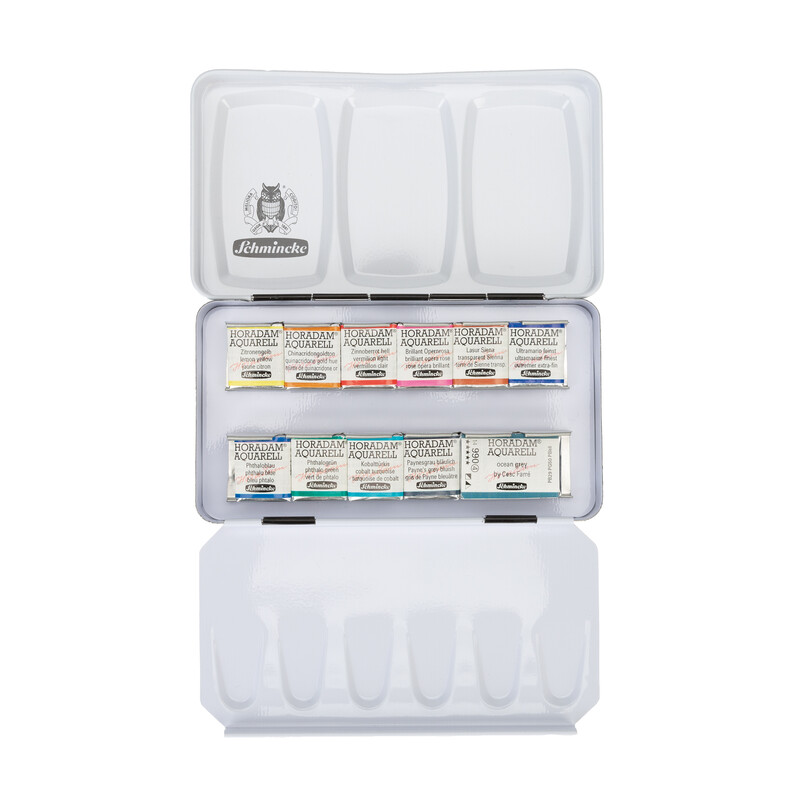 Schmincke Horadam Aquarellkasten 74654 Cesc Farré 10 x 1/2 & 1 x 1/1 Näpfchen