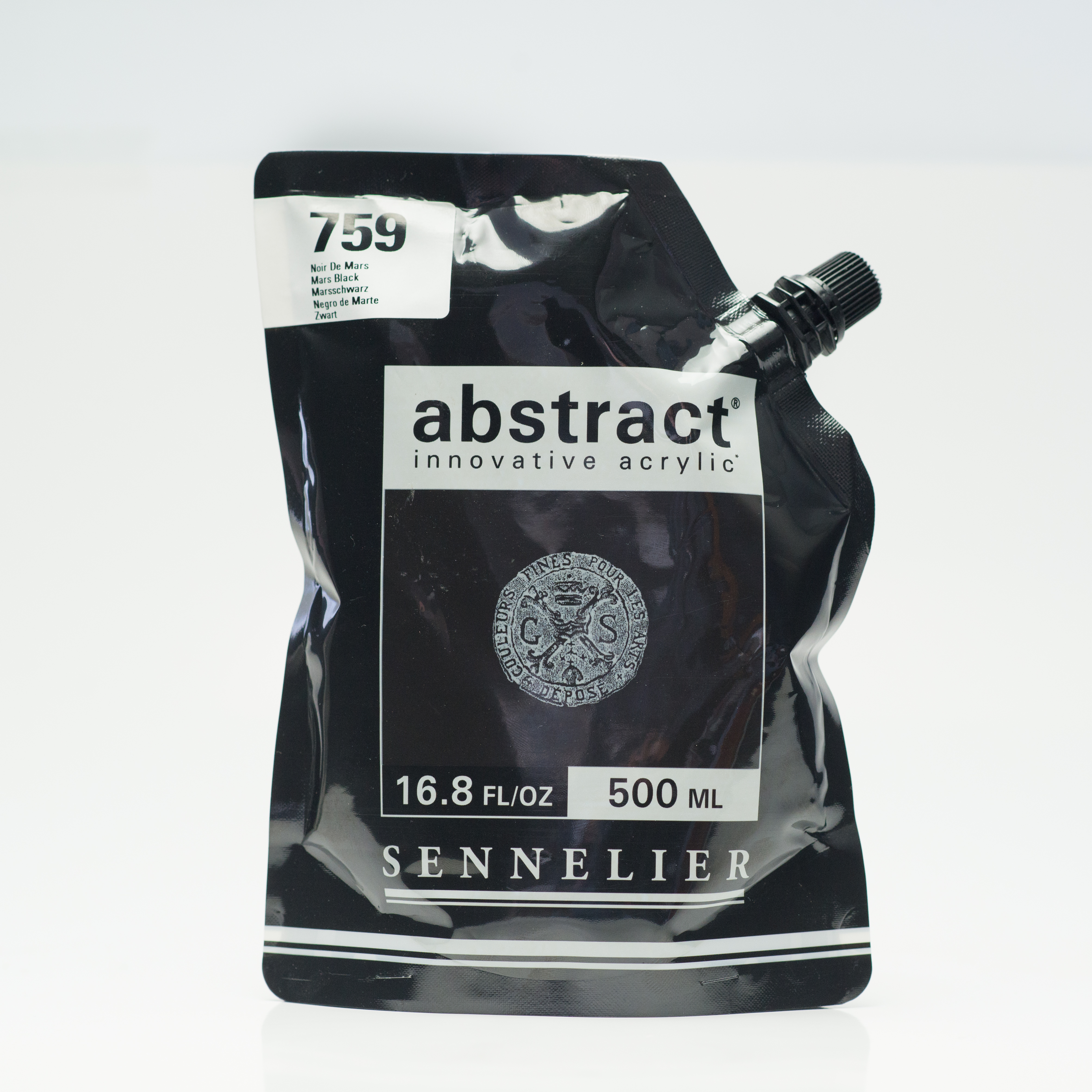 DELETE Sennelier Abstract Acrylfarbe 500 ml Satin 759 Marsschwarz