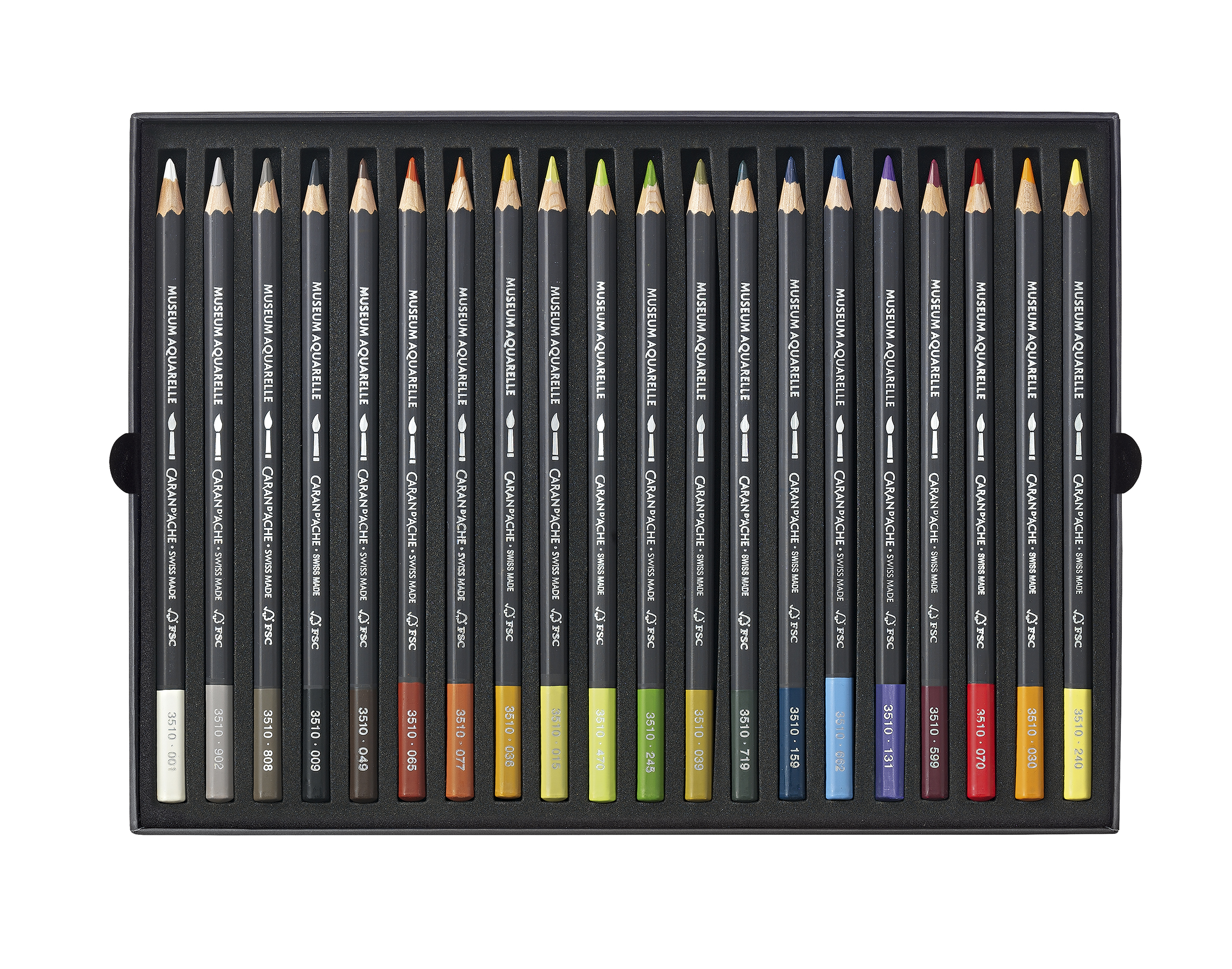 Caran d'Ache Museum Aquarelle 20er Set Landschaft Kartonschachtel mit 20 Farben