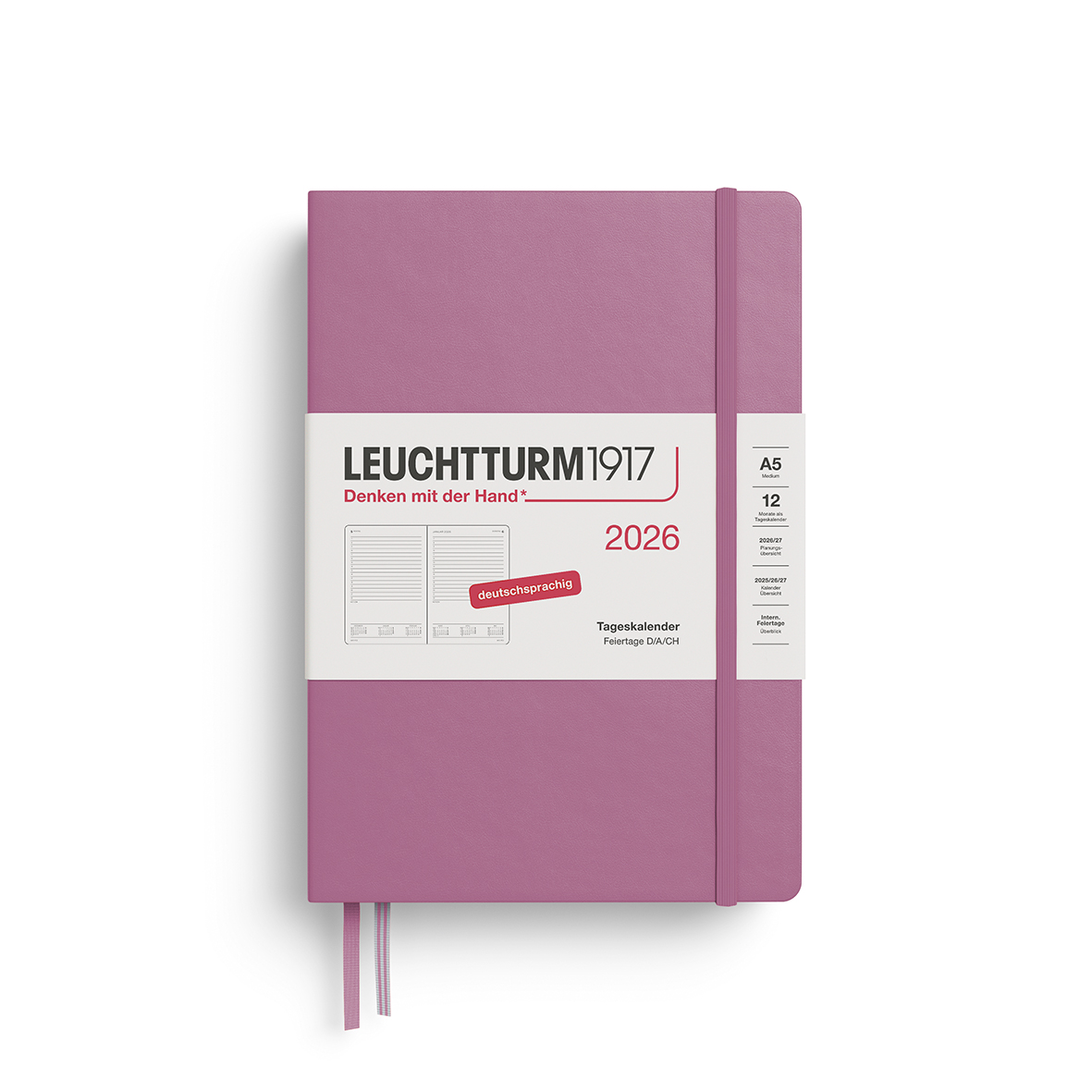 Leuchtturm Tageskalender Medium (A5) 2026 