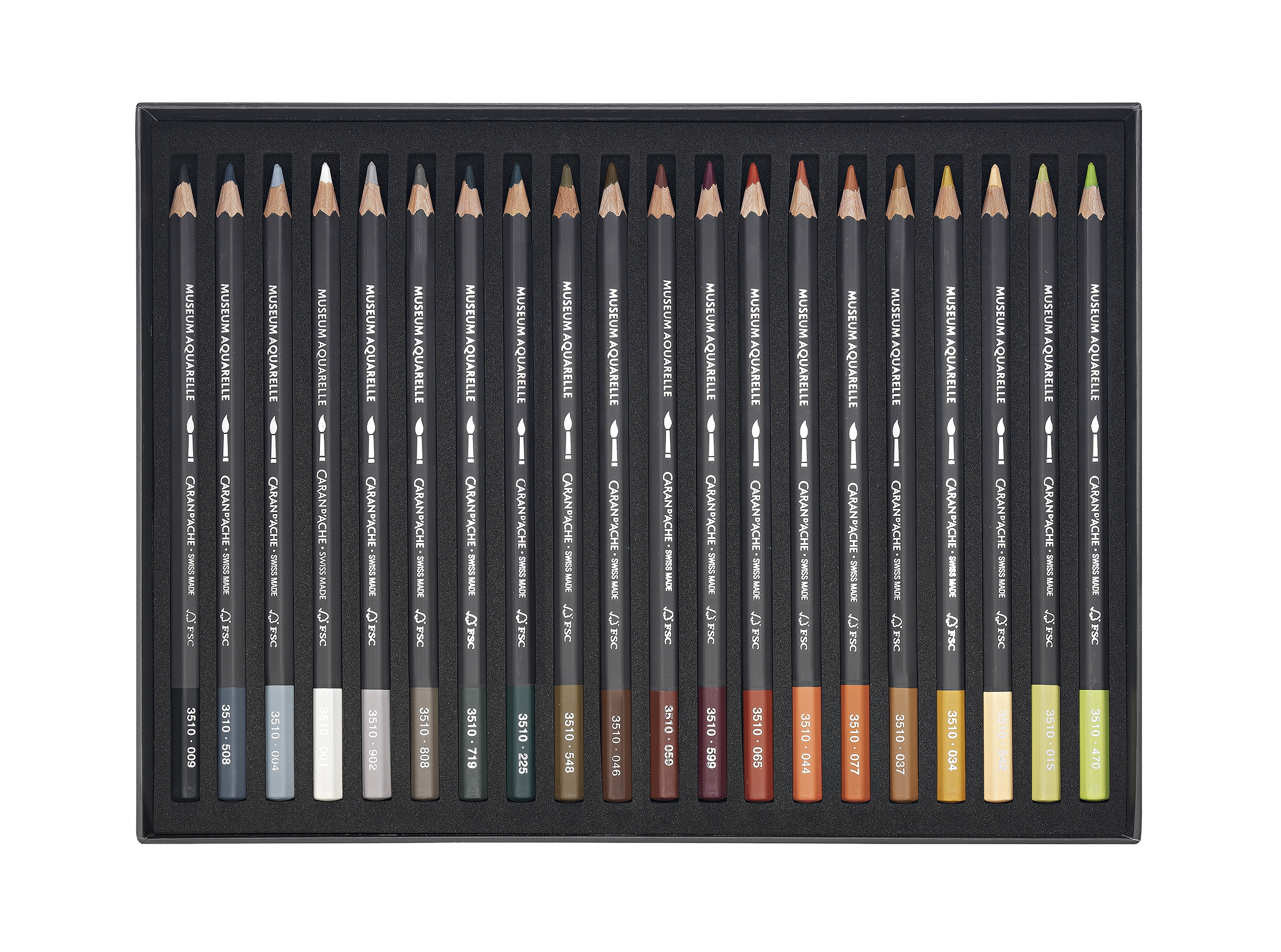 Caran d'Ache Museum Aquarelle 40er Set Kartonschachtel mit 40 Farben