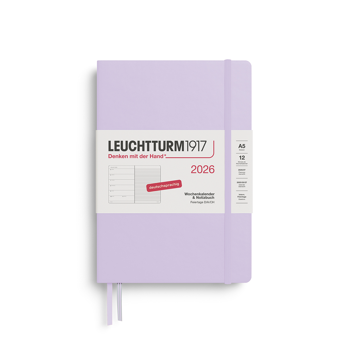 Leuchtturm Wochen- & Notizkalender Medium (A5) 2026 