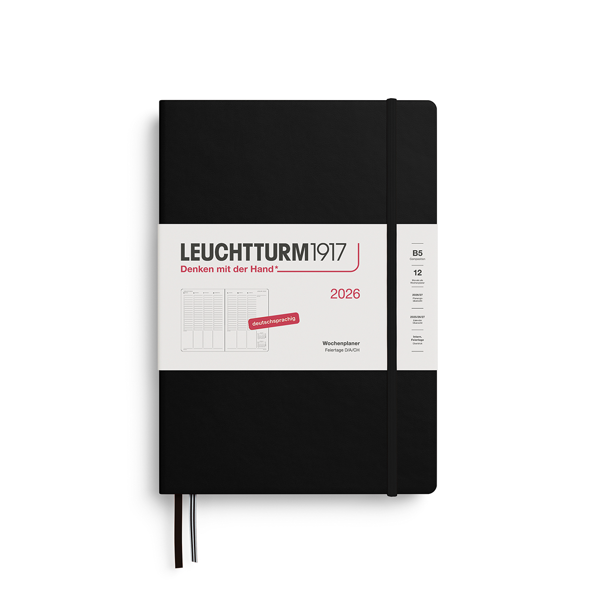 Leuchtturm Wochenplaner Composition (B5) 2026 
