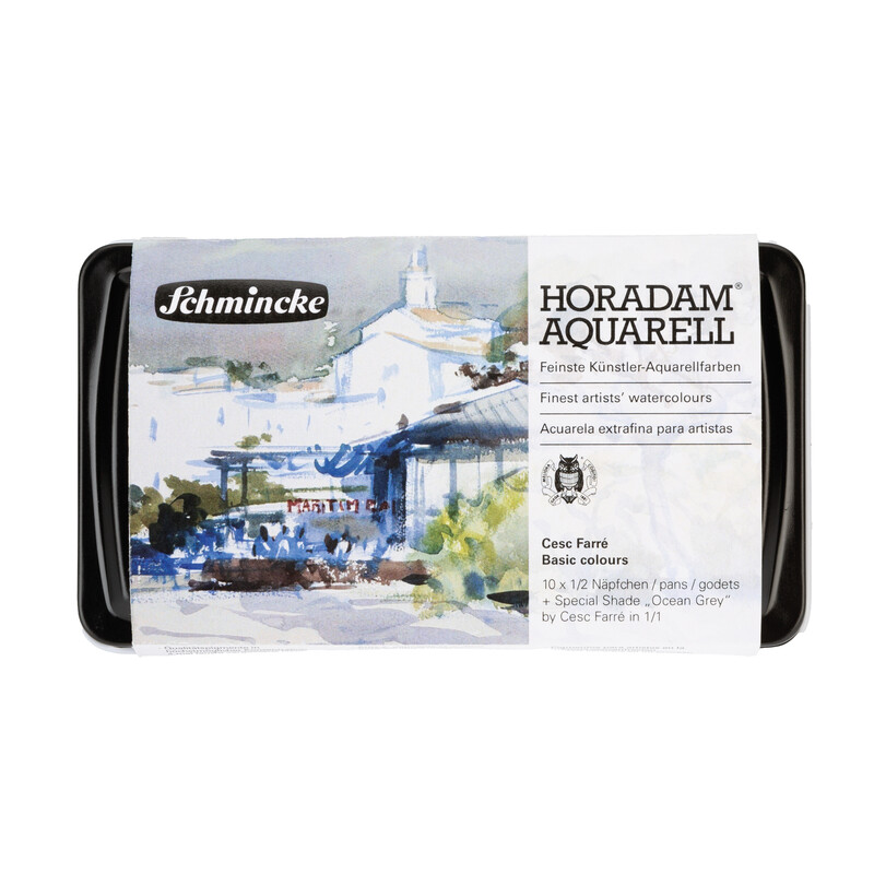 Schmincke Horadam Aquarellkasten 74654 Cesc Farré 10 x 1/2 & 1 x 1/1 Näpfchen