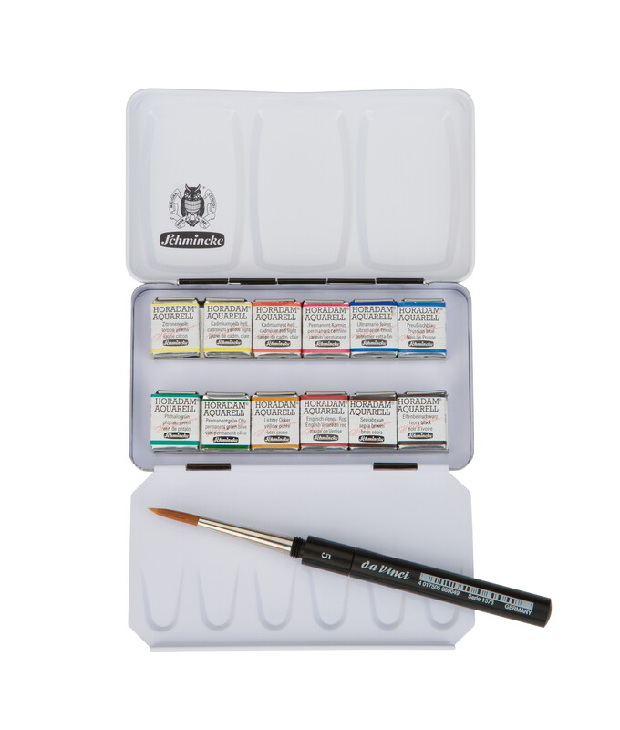 Schmincke Horadam Aquarellkasten 74012 12 x 1/2 Näpfchen