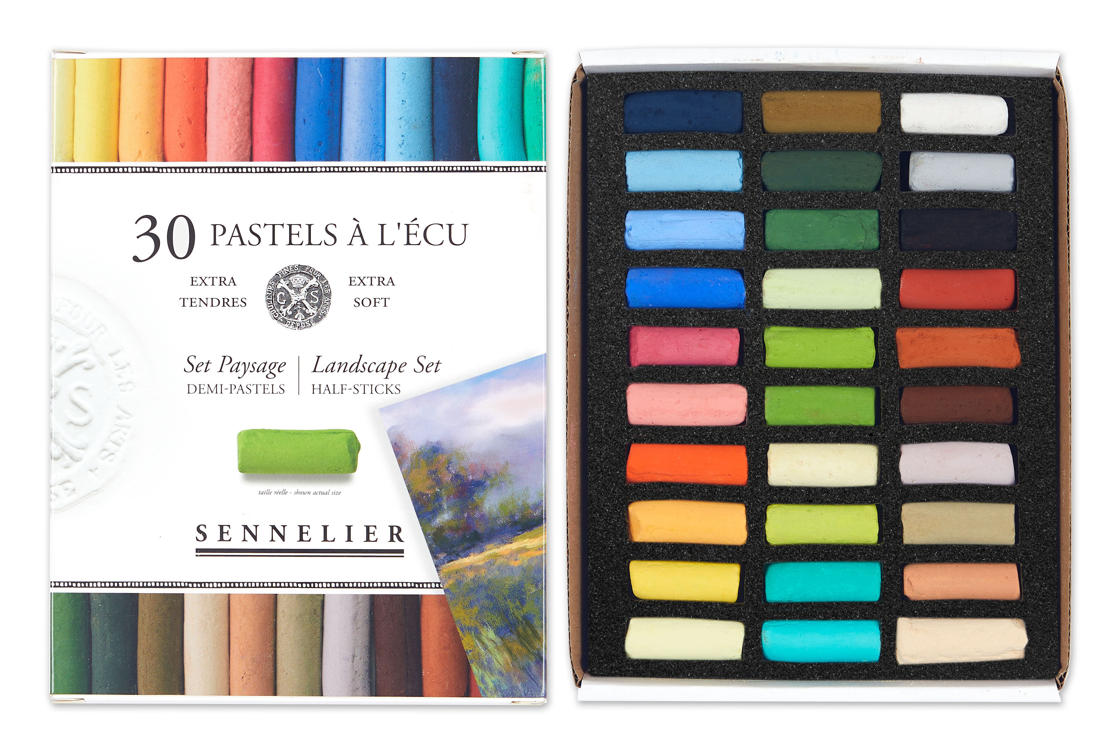 Sennelier Etui mit 30 1/2 Softpastellen Landschaft 