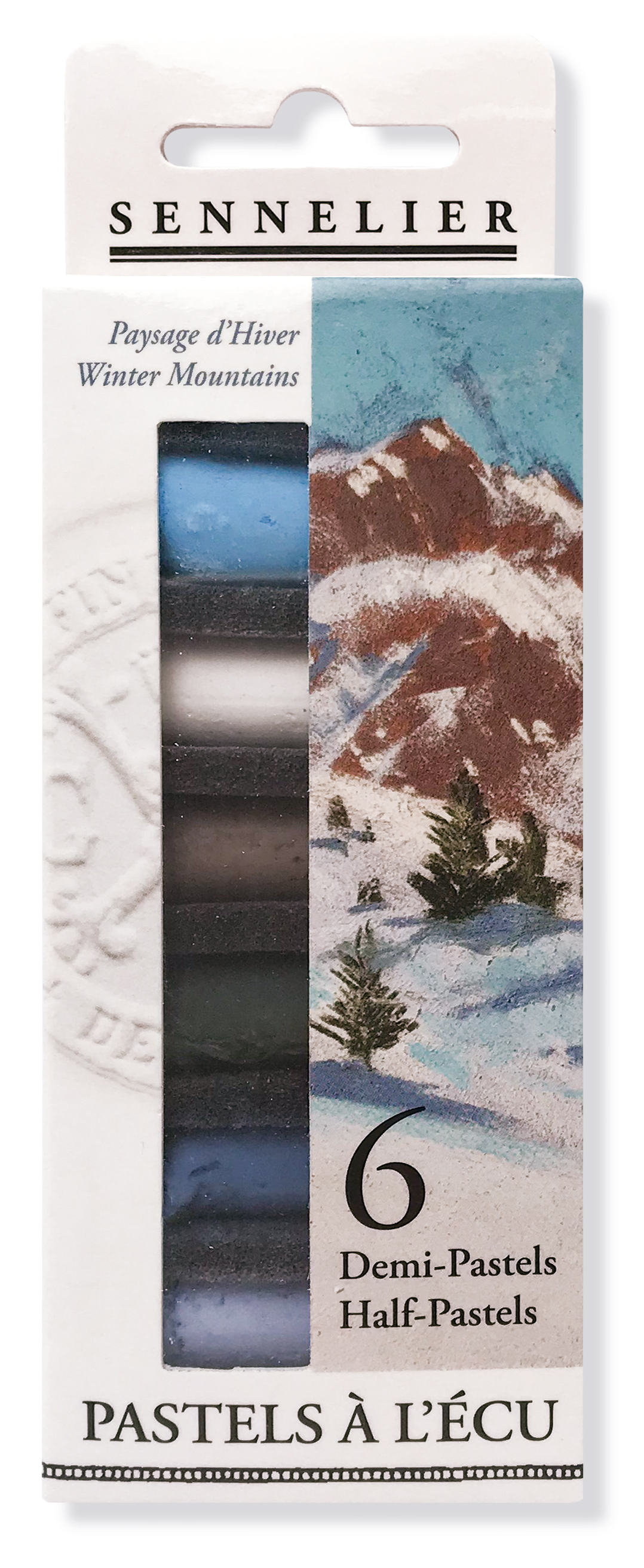 Sennelier Etui mit 6 1/2 Softpastellen ECU Winterberge