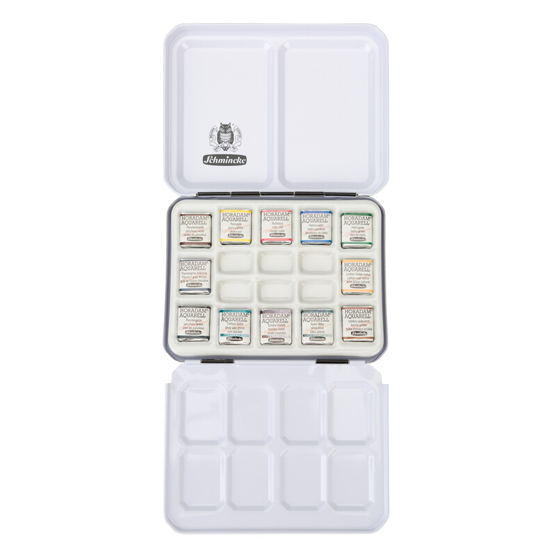 Schmincke Horadam Aquarellkasten 74657 Inspiration Set 12 x 1/2 Näpfchen