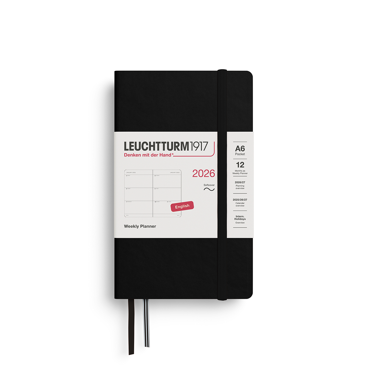 Leuchtturm Wochenkalender Pocket (A6) Softcover 2026 Deutsche Edition